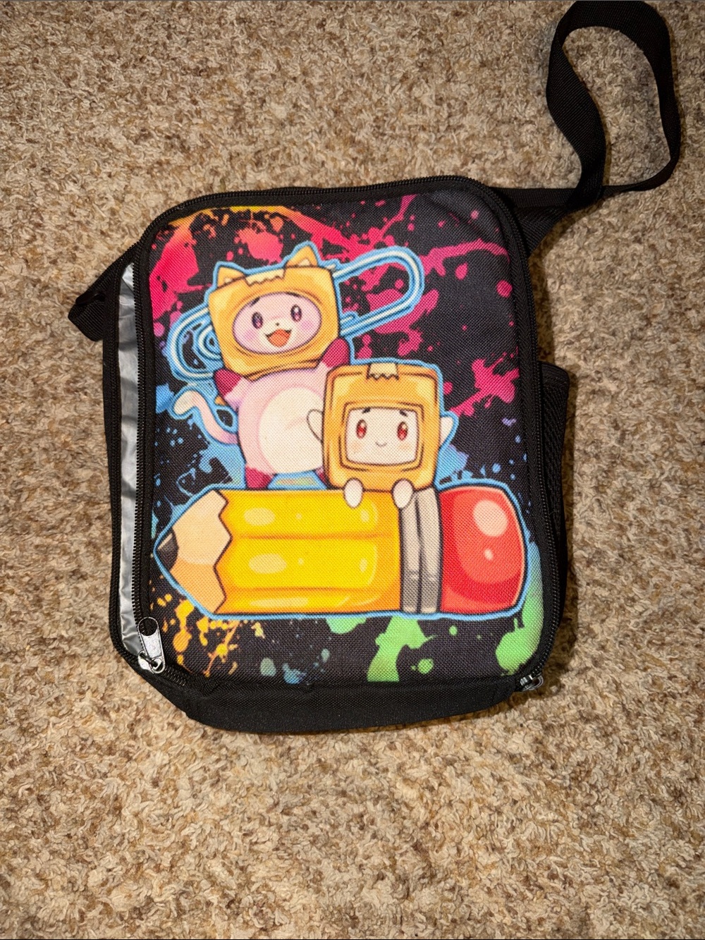 Lankybox Boxy Foxy Pencil 3D Print Pupil lunch Bag